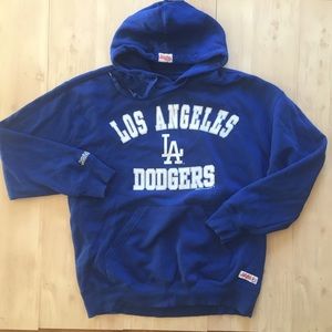 La Dodgers Stitches Hoodie Sz Xl Blue 